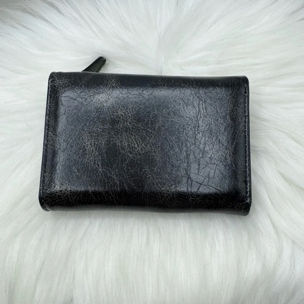 Women's Multi-Function Faux Leather Wallet in black